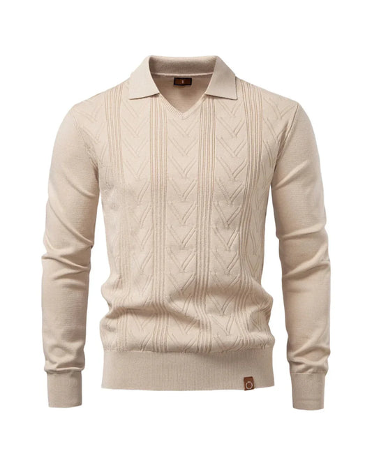CHEVRON KNIT POLO