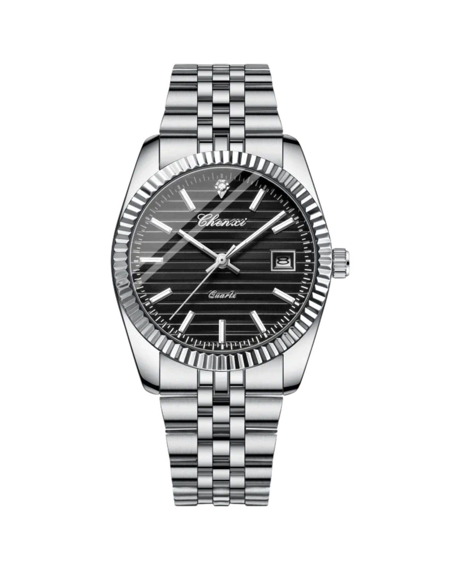 V&CO™  FLUTED DATE WATCH