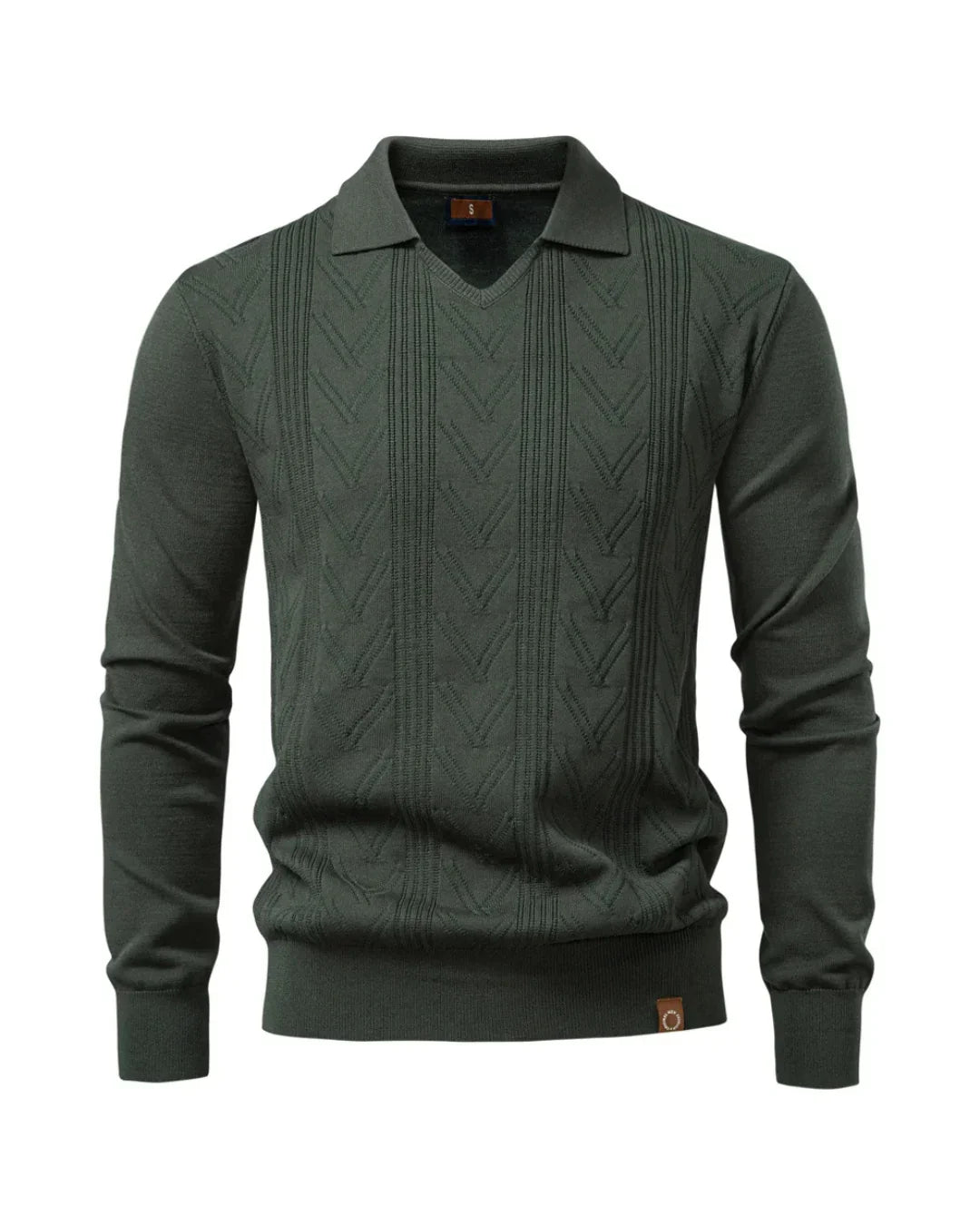 CHEVRON KNIT POLO