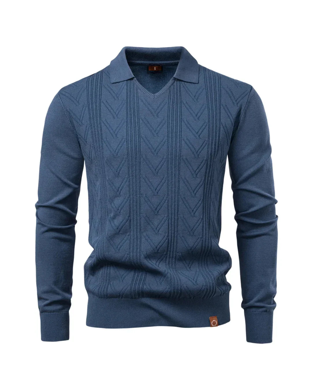 CHEVRON KNIT POLO