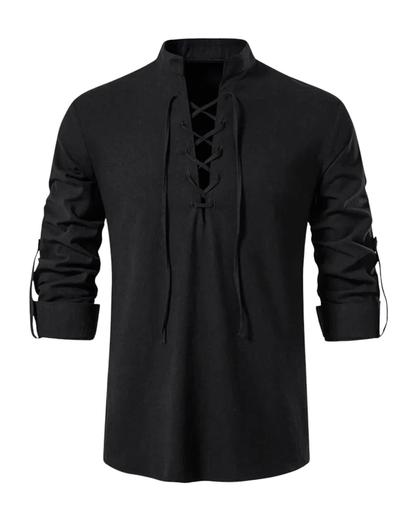 V&CO™  LINEN LACE-UP SHIRT