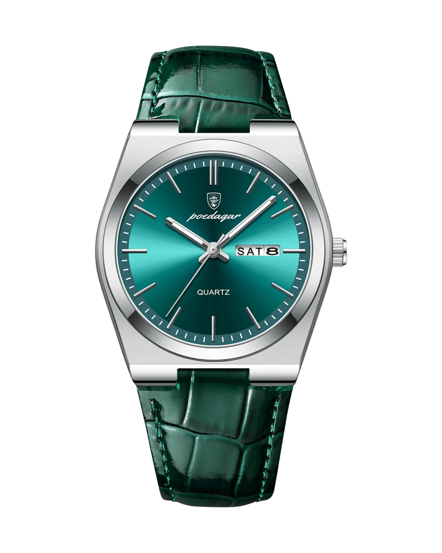 V&CO™  LEATHER DAY-DATE WATCH