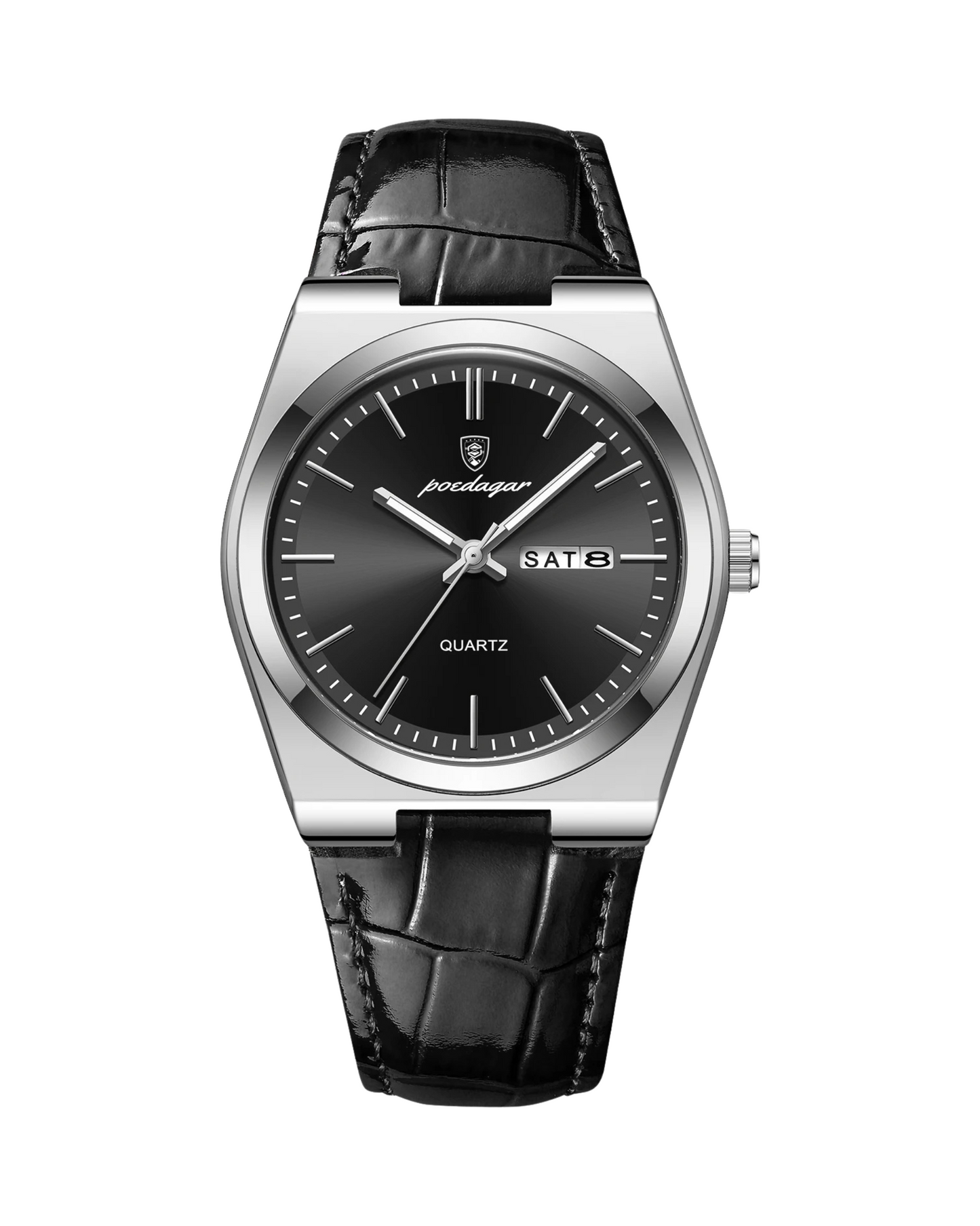 V&CO™  LEATHER DAY-DATE WATCH