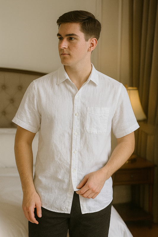 V&CO™ Riviera Linen Shirt (Short Sleeve)