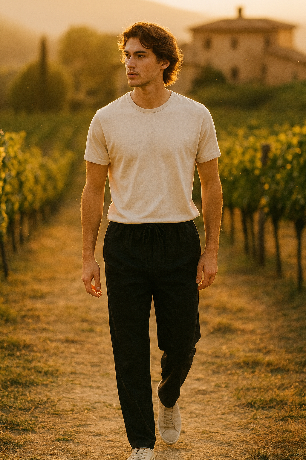 V&CO™  LINEN DRAWSTRING TROUSERS