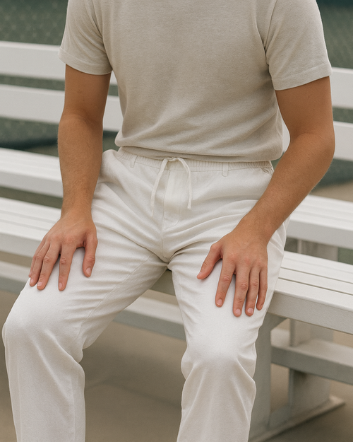 V&CO™  LINEN DRAWSTRING TROUSERS