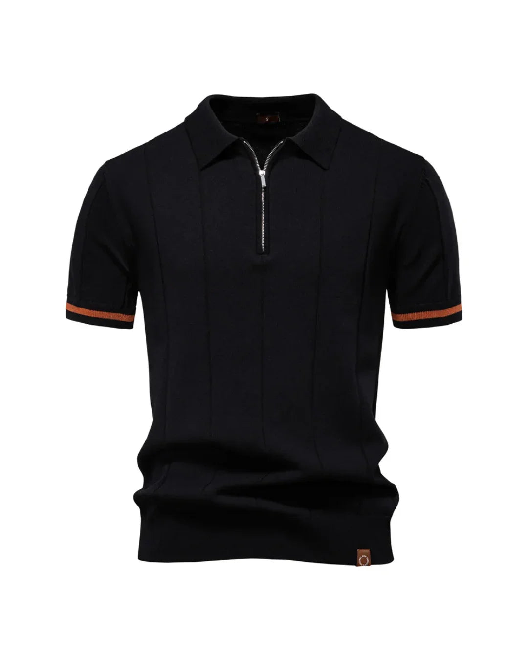 V&CO™  ZIP-NECK RIBBED POLO