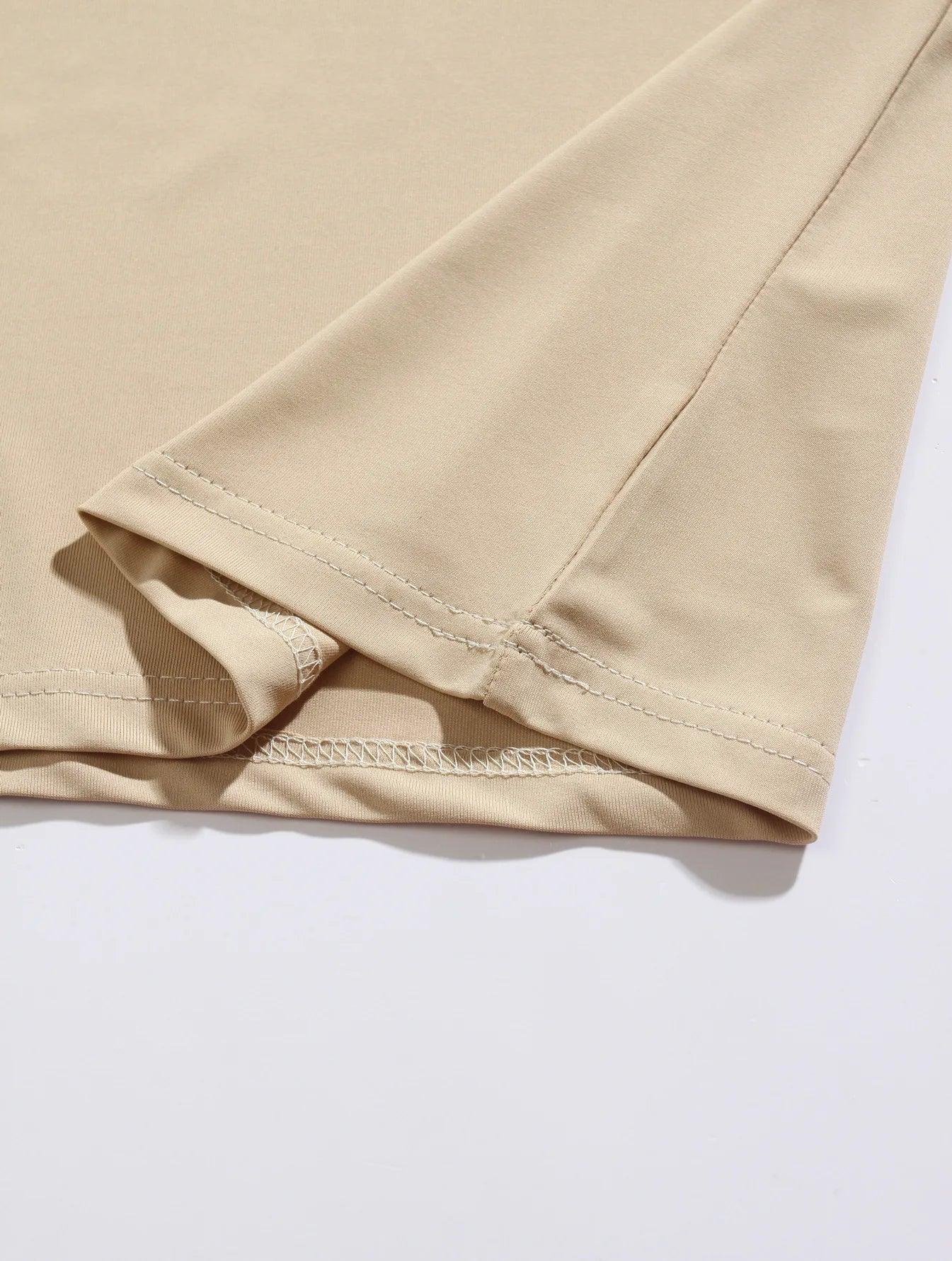 CONTRAST-COLLAR LONG-SLEEVE POLO