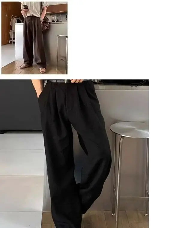 V&CO™  WIDE-LEG LINEN TROUSERS