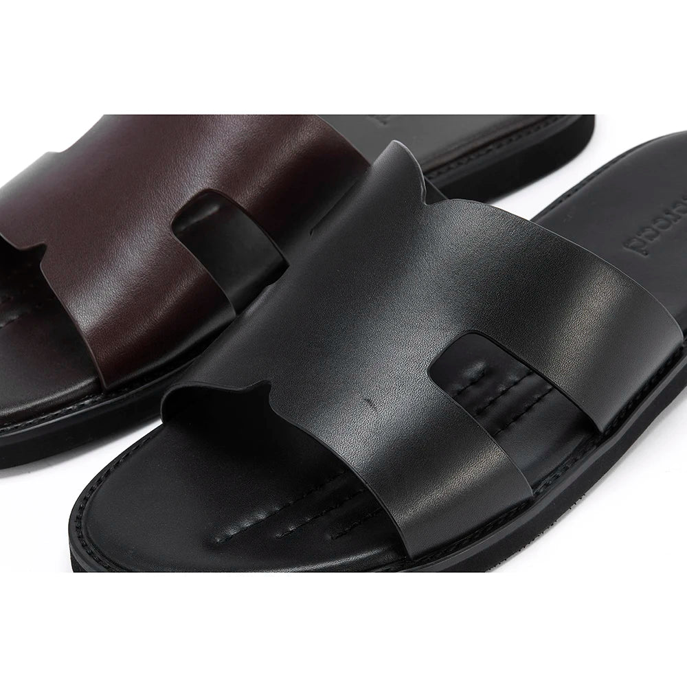 V&CO™  LEATHER SLIDES