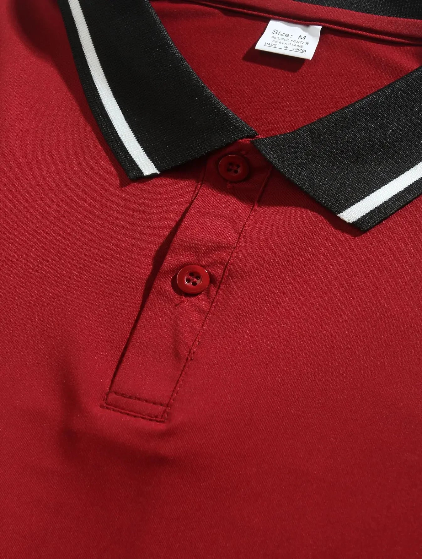 CONTRAST-COLLAR LONG-SLEEVE POLO