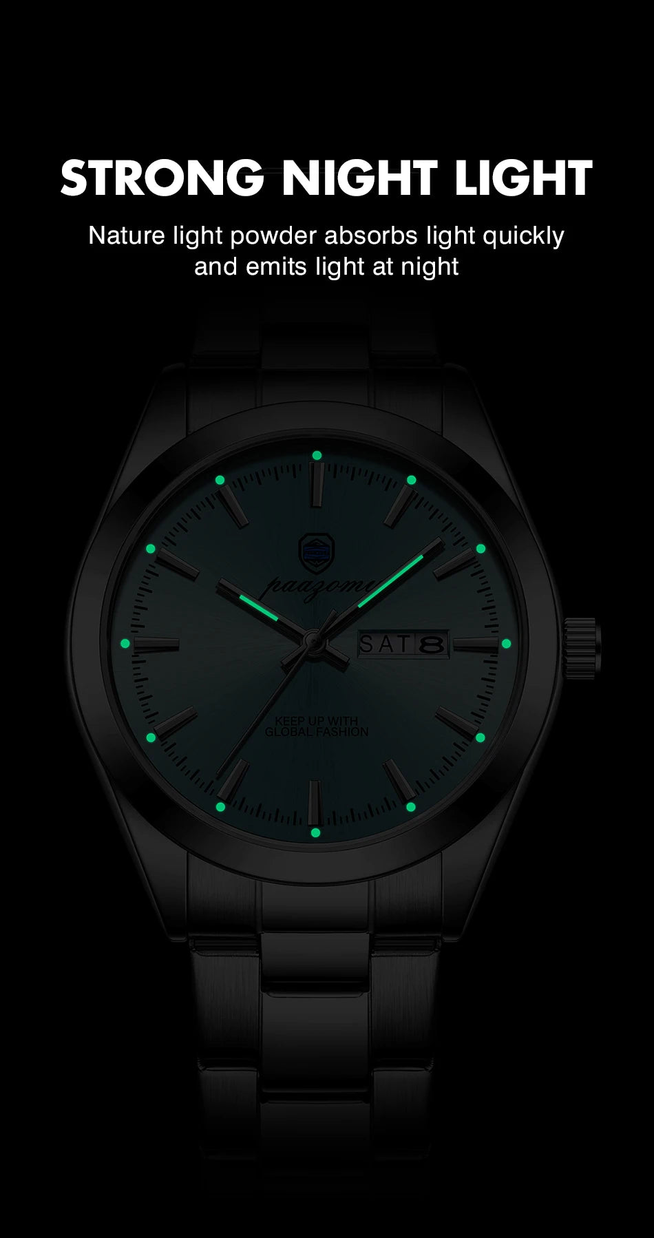 V&CO™ STEEL DAY-DATE WATCH