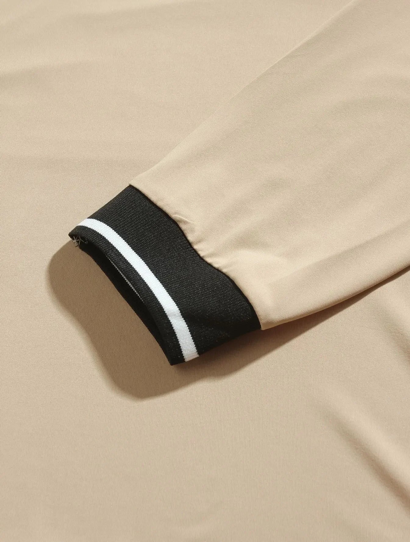 CONTRAST-COLLAR LONG-SLEEVE POLO