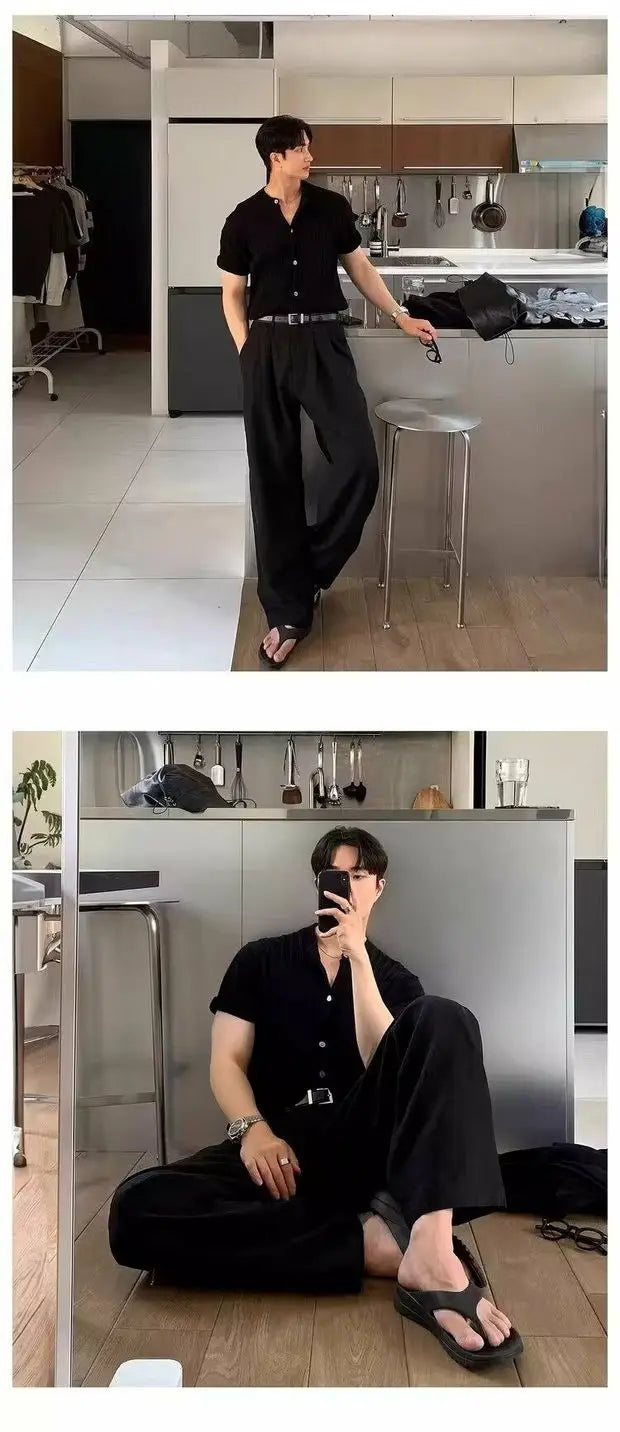 V&CO™  WIDE-LEG LINEN TROUSERS