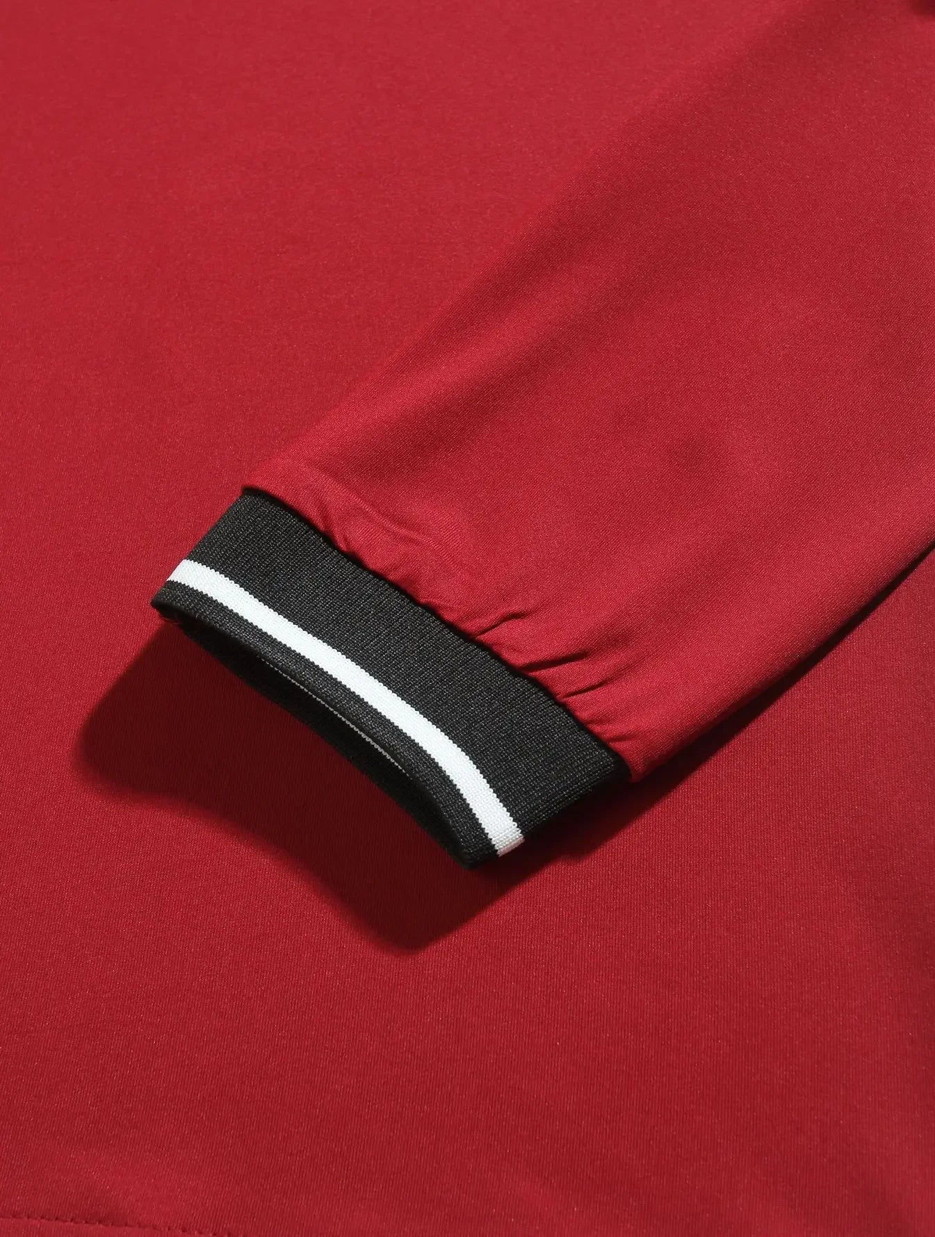 CONTRAST-COLLAR LONG-SLEEVE POLO