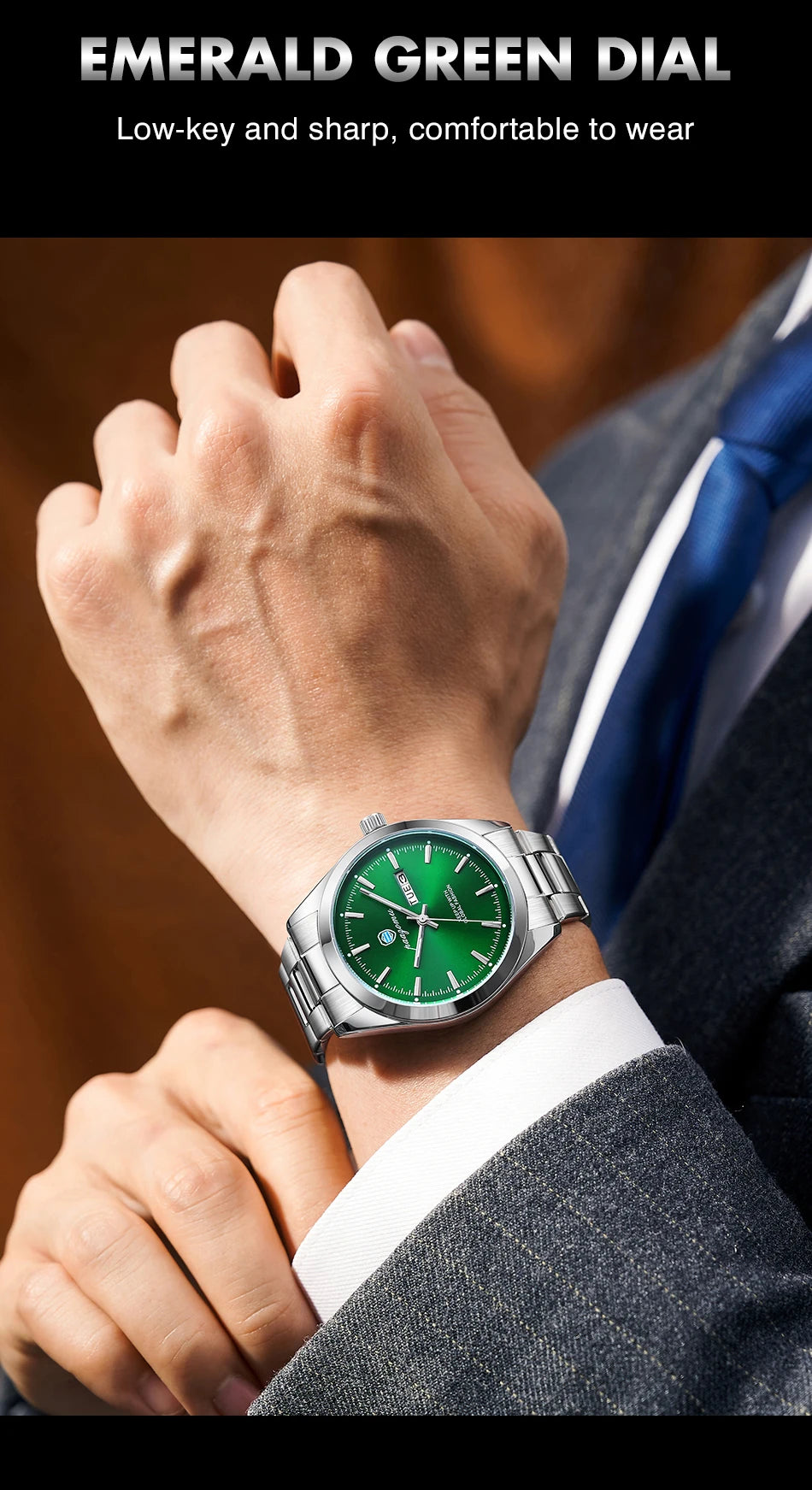 V&CO™ STEEL DAY-DATE WATCH