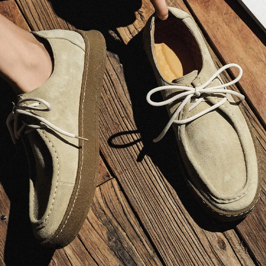 V&CO™  SUEDE MOC-TOE DERBIES