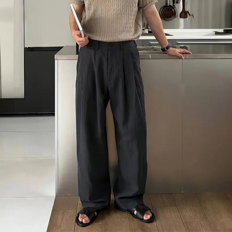 V&CO™  WIDE-LEG LINEN TROUSERS
