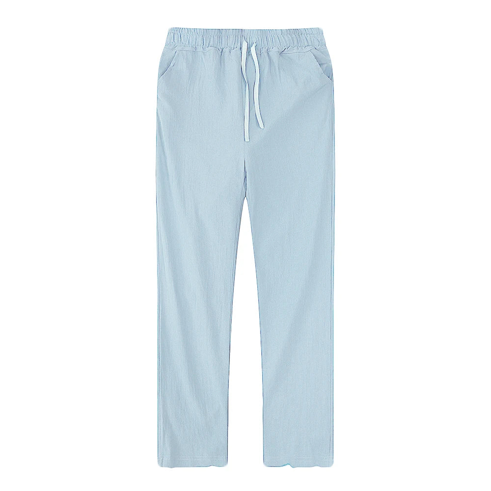 V&CO™  LINEN DRAWSTRING TROUSERS