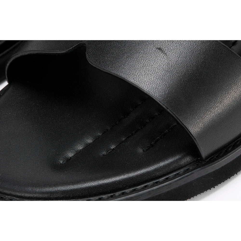 V&CO™  LEATHER SLIDES