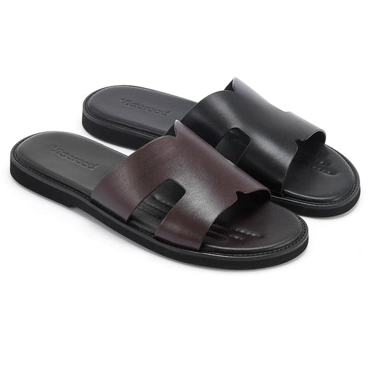 V&CO™  LEATHER SLIDES
