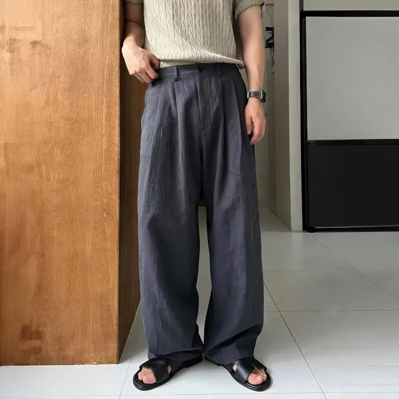 V&CO™  WIDE-LEG LINEN TROUSERS