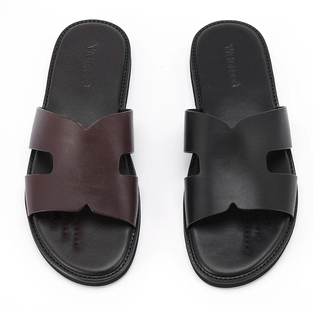 V&CO™  LEATHER SLIDES