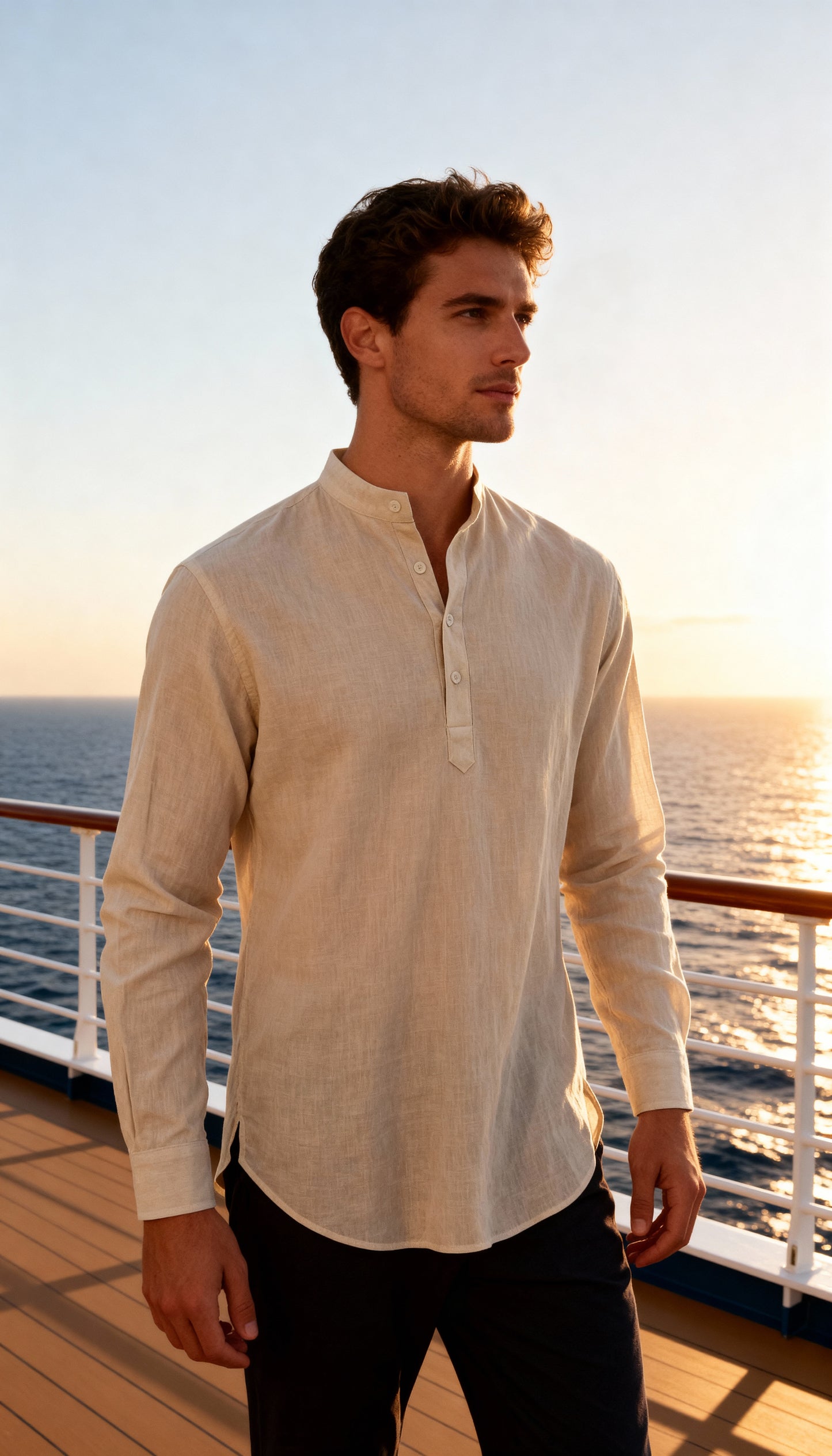 V&CO™  MONACO PLACKET LINEN