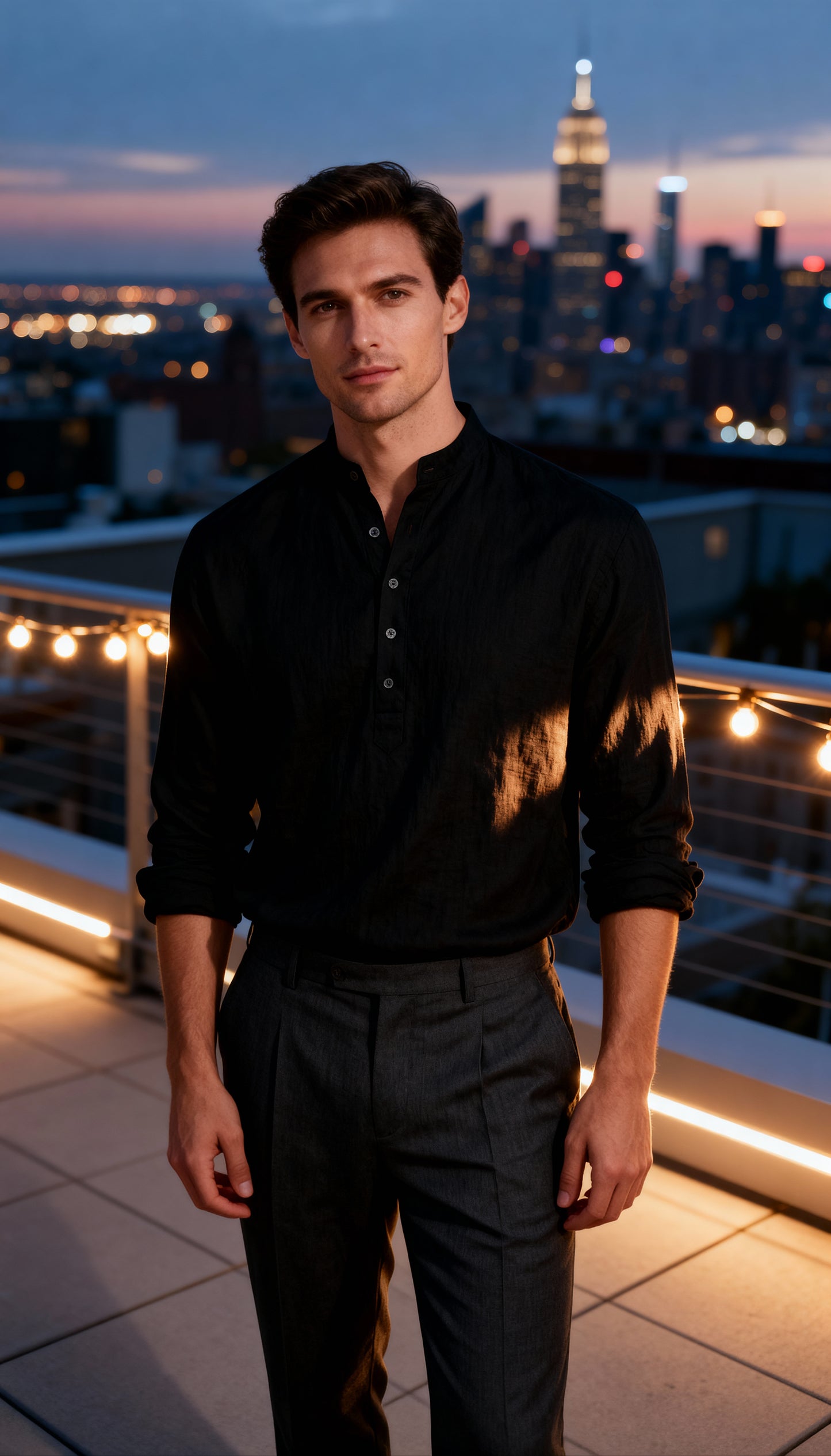 V&CO™  MONACO PLACKET LINEN