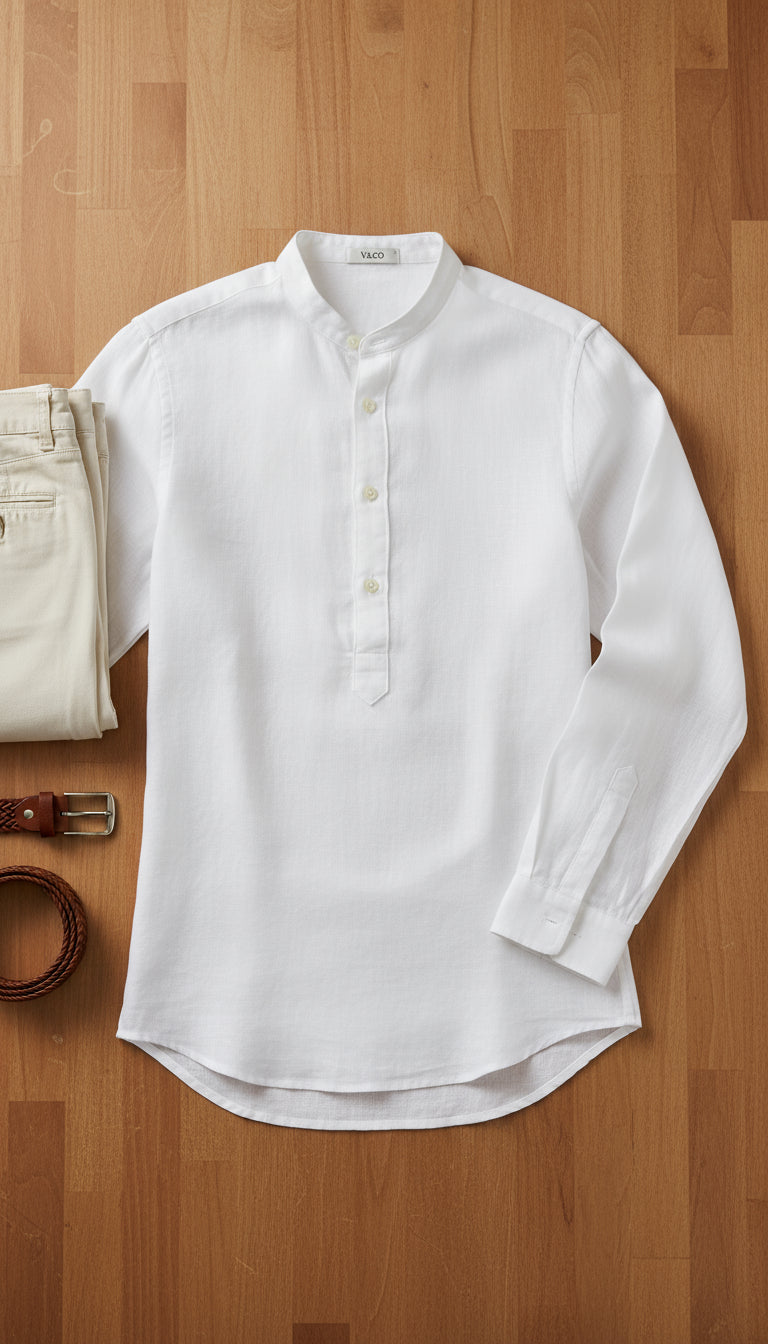 V&CO™  MONACO PLACKET LINEN