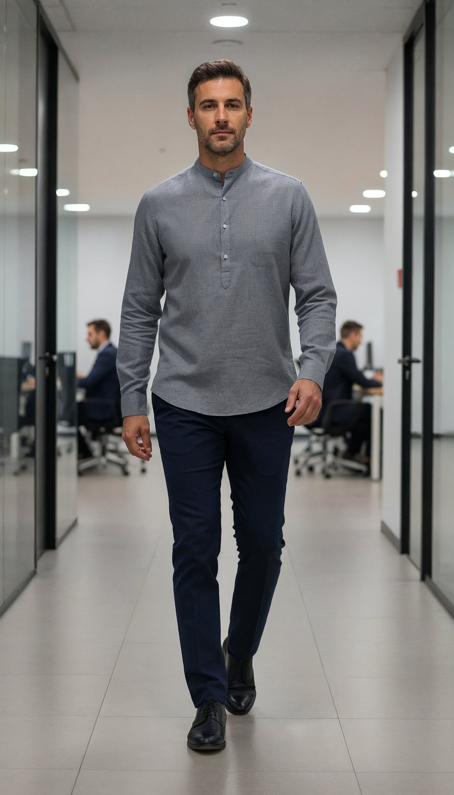 V&CO™  MONACO PLACKET LINEN