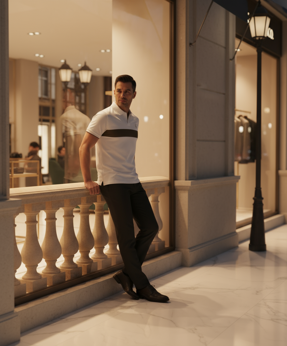 V&CO™ Portofino Stripe Polo (Piqué)