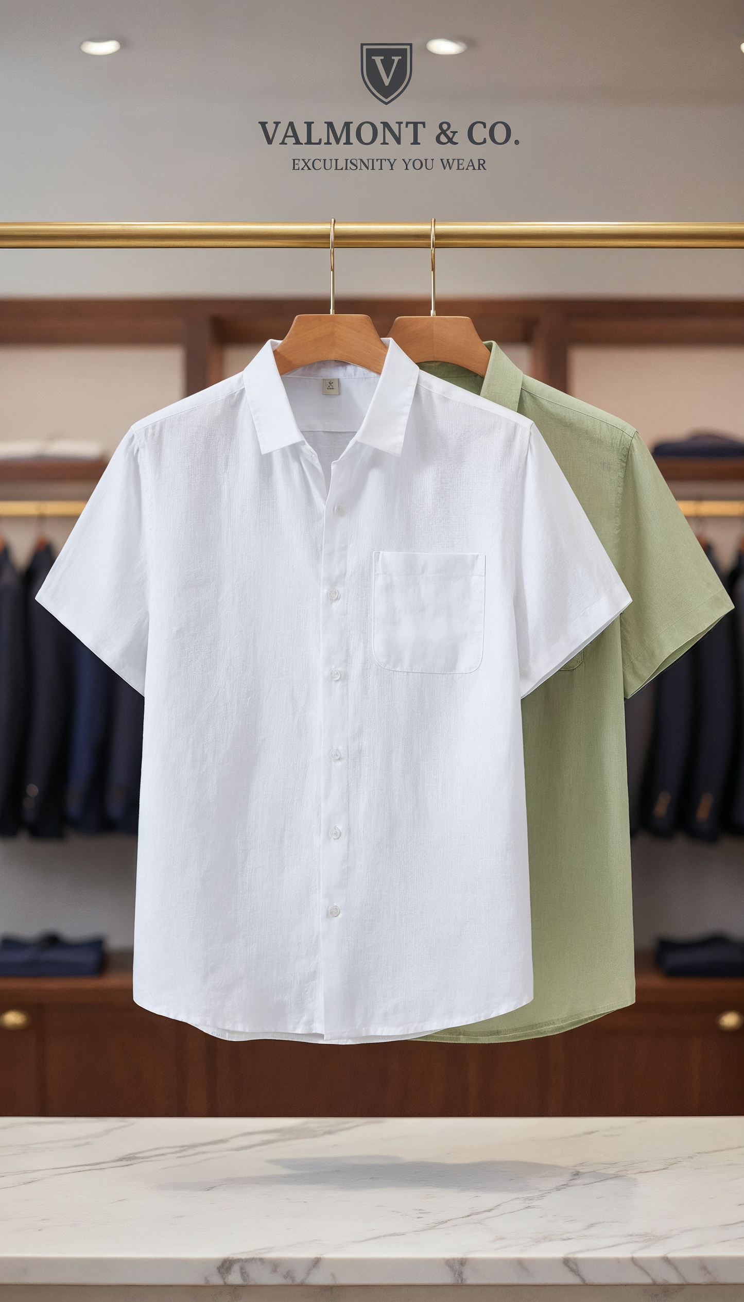V&CO™ Riviera Linen Shirt (Short Sleeve)