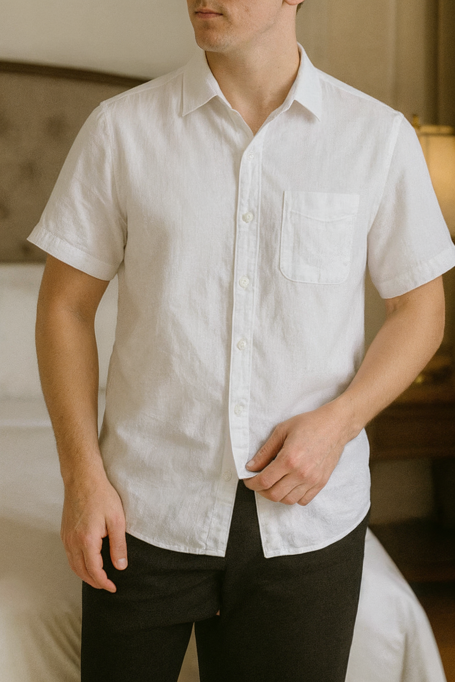 V&CO™ Riviera Linen Shirt (Short Sleeve)
