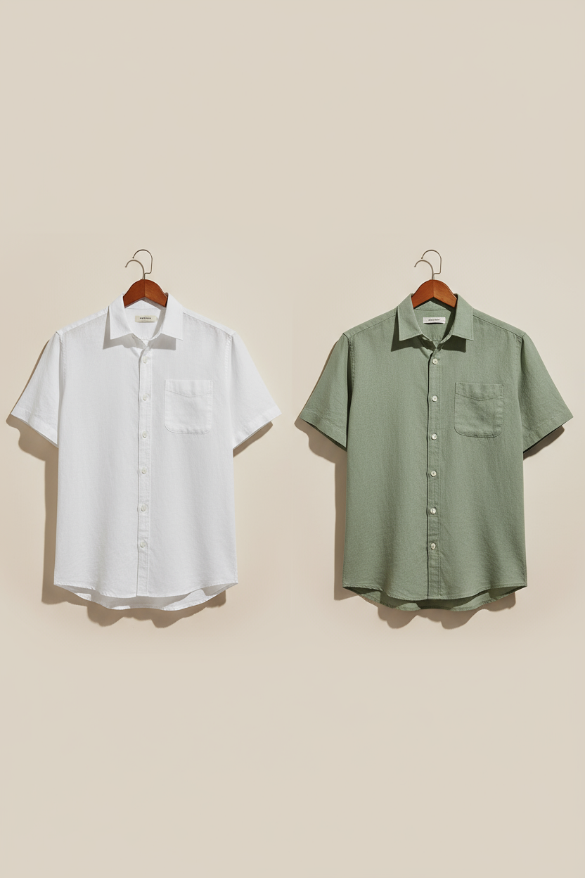 V&CO™ Riviera Linen Shirt (Short Sleeve)