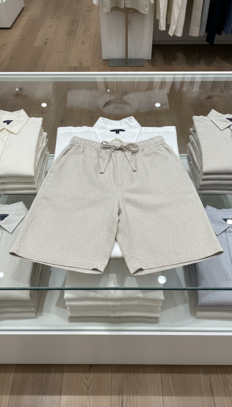 V&CO™  LINEN DRAWSTRING SHORTS