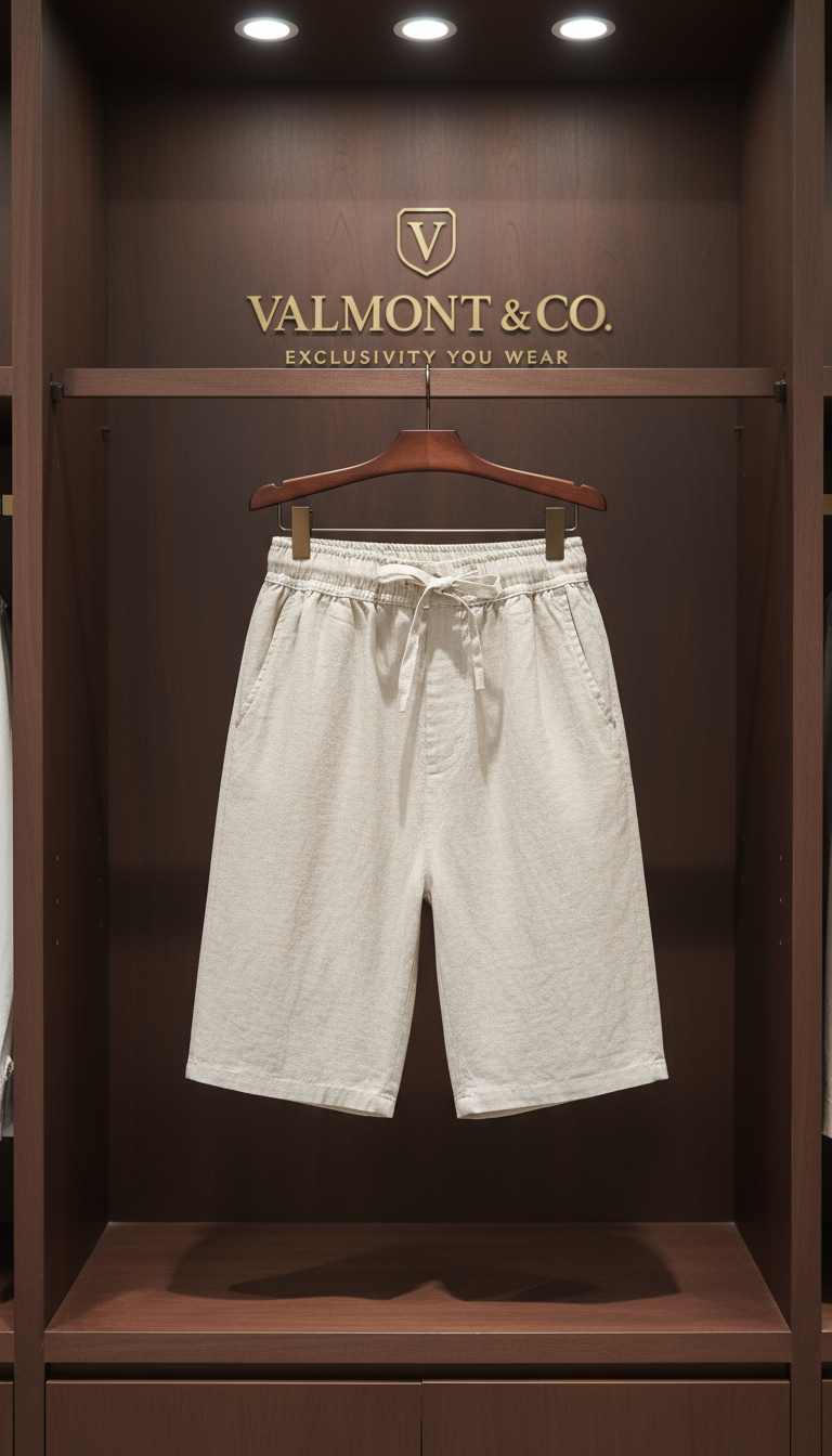 V&CO™  LINEN DRAWSTRING SHORTS