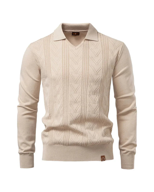 CHEVRON KNIT POLO