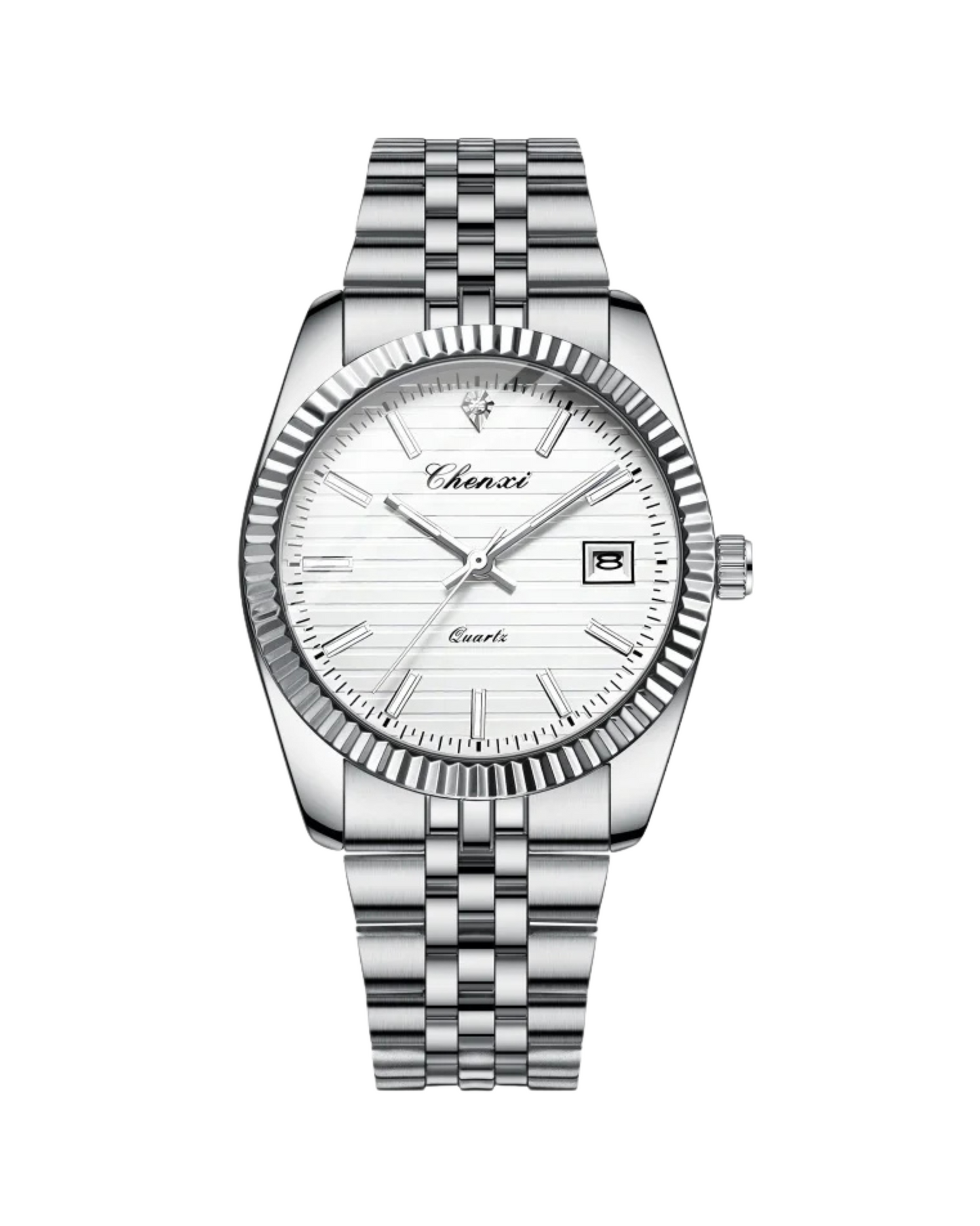 V&CO™  FLUTED DATE WATCH