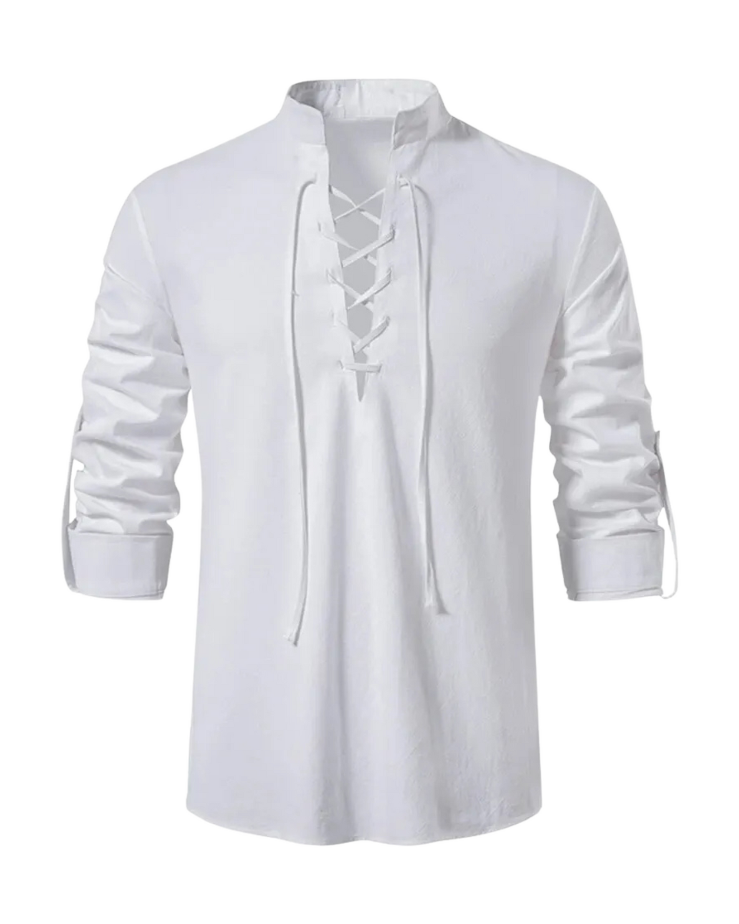 V&CO™  LINEN LACE-UP SHIRT