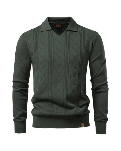 CHEVRON KNIT POLO