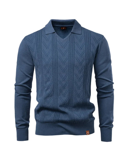 CHEVRON KNIT POLO