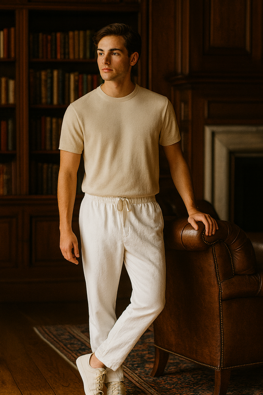 V&CO™  LINEN PULL-ON TROUSERS