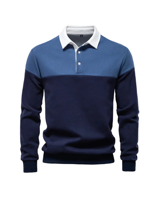 COLORBLOCK LONG-SLEEVE POLO
