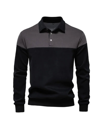 COLORBLOCK LONG-SLEEVE POLO