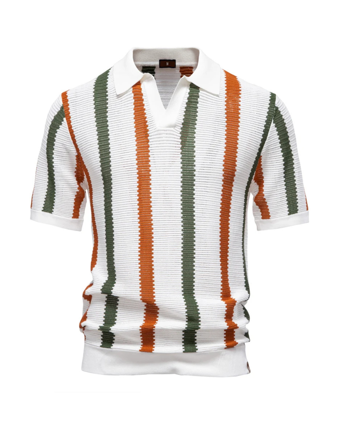 VERTICAL STRIPE KNIT POLO