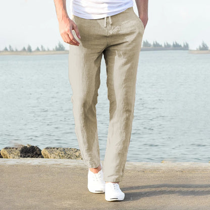 V&CO™  LINEN DRAWSTRING TROUSERS