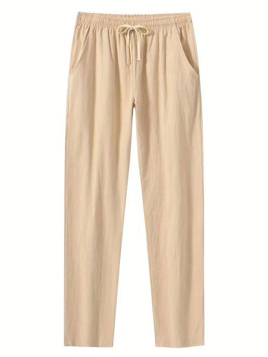 V&CO™  LINEN DRAWSTRING TROUSERS