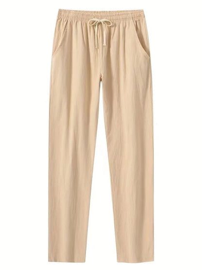 V&CO™  LINEN DRAWSTRING TROUSERS