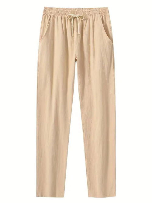 V&CO™  LINEN DRAWSTRING TROUSERS